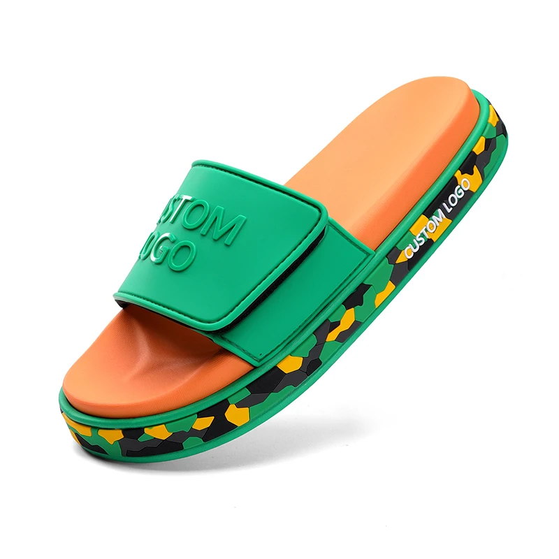 2024 Low Moq Custom Eva Slides Slipper Logo Mens Slides Slippers Custom Sandals With Logo