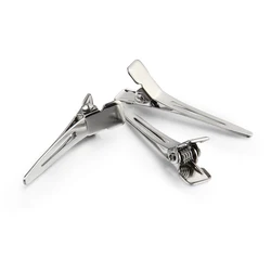 Wholesale Fashion 35mm metal nickel plated steel single prong hair clip for women girls 1000pcs