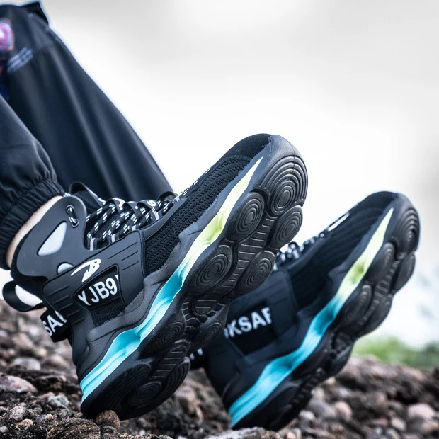 2022 Safety jogger fashionable womens men anti puncture sneaker S3 safety boots shock absorption sports safety shoes jogger