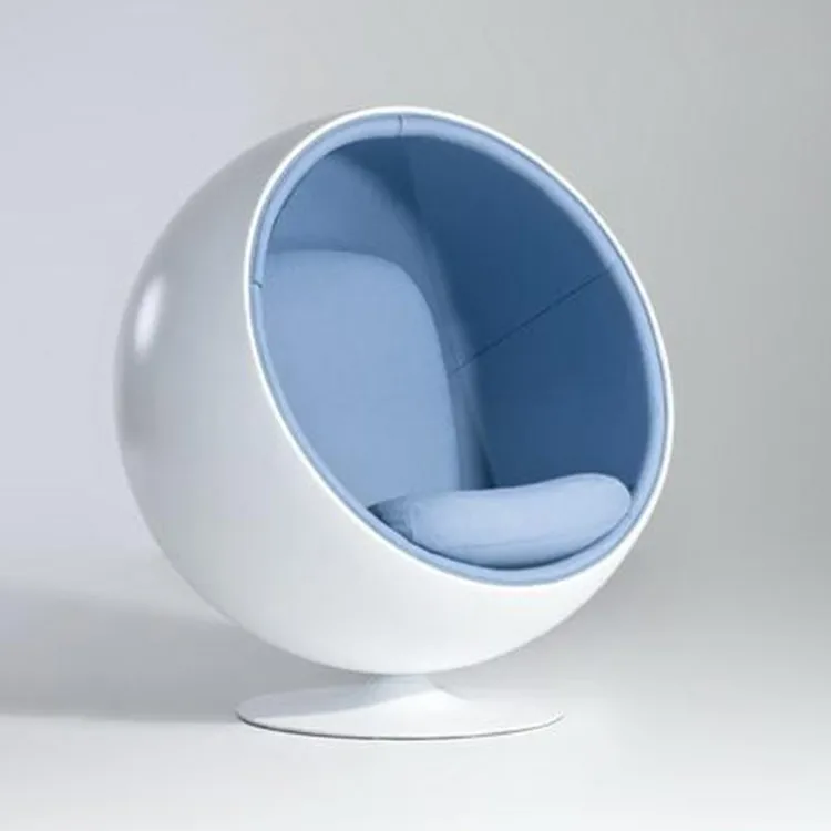 2024 Most Popular Modern Luxury Upholstered Arm Ball Chair with Velvet Fabric Ergonomic Design Round Ball Chair for Living Room