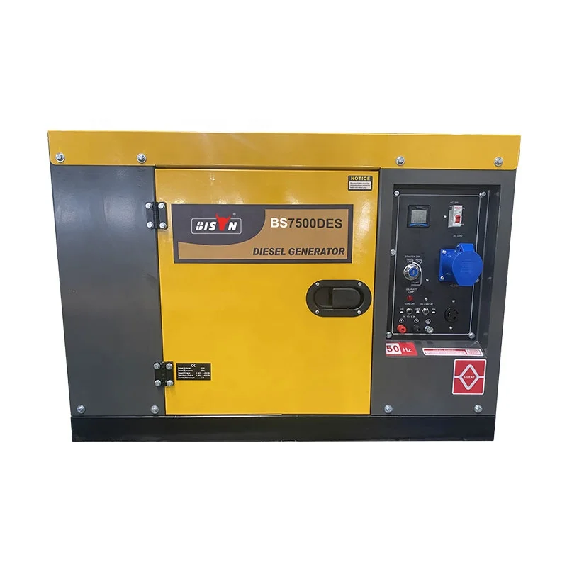 Bison Sound Insulation 380v 7kw 8kw 9kw 10kw 11kw 12kw Electric Start Silent Diesel Generator