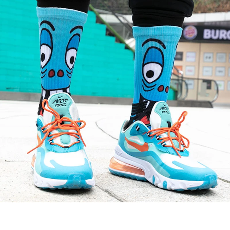Wholesale custom logo design sublimation blank polyester print socks