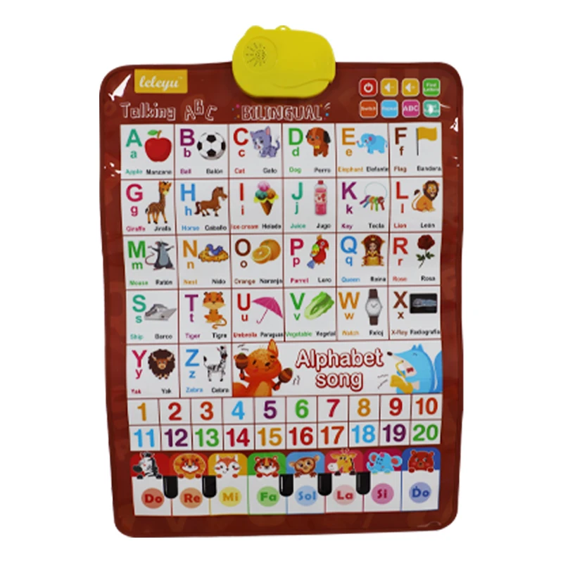 LWG001 Kid Learning Abc English Bilingual Animals Talking Posters Educational Electronic Interactive Alphabet Sound Audio Wall C