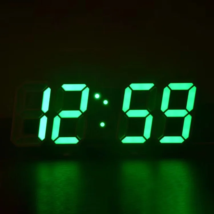 3d Led Настольная лампа Настенные часы с цифровым таймером ночная будильник для склада офиса гостиной 12/24 часа в сутки