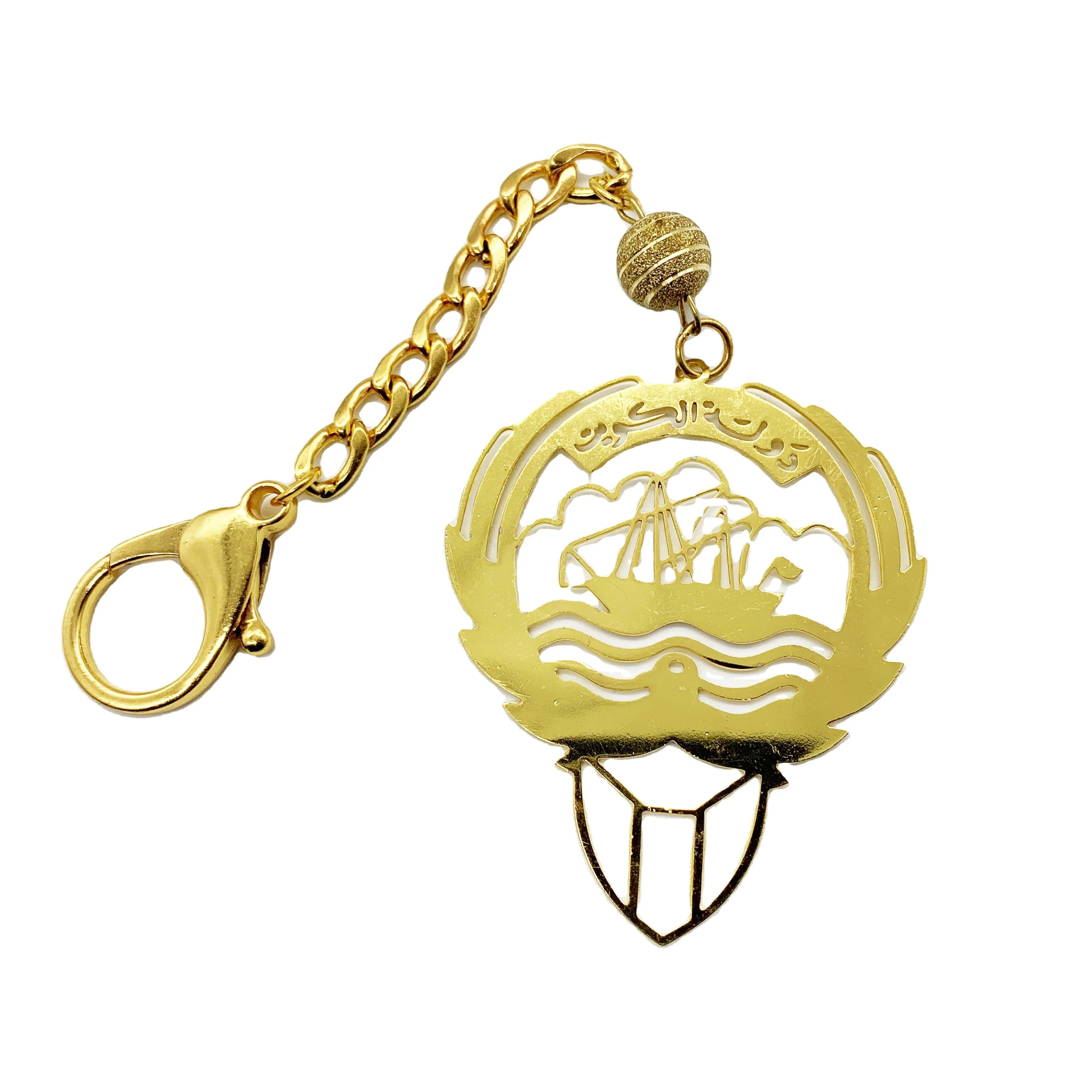 Kuwait custom logo zinc alloy new design soft enamel Kuwait high quality gold silver metal gold flag color pin badge