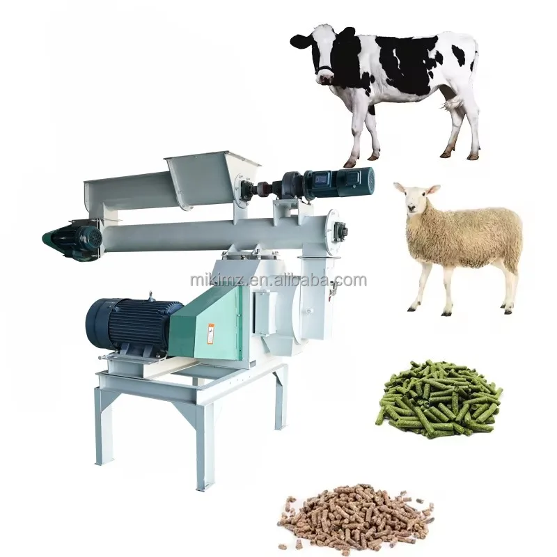 1-2 T/h Grass Feeds Pelletizer Machine Animal Feed Pellet Small Plant Use With Ce