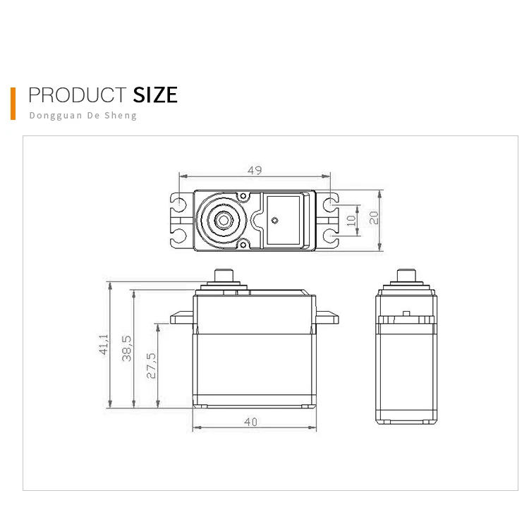 Waterproof Metal Gear Digital Servo 20kg 25KG 180Angle steering servo motor