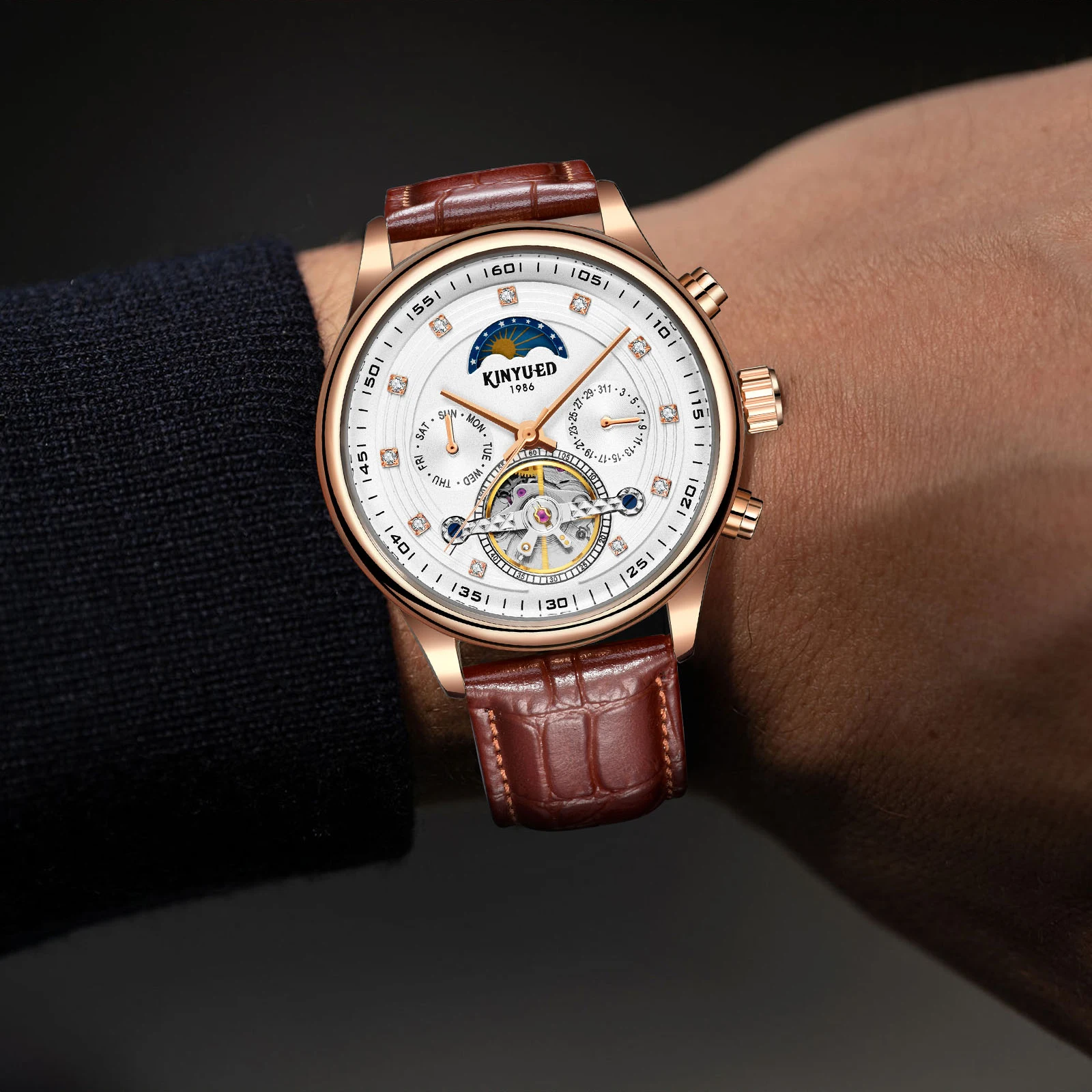 2024 Multiple Dial Watch for men sports New Design oem Luxury Auto Date Mechanical watch Reloj Hombre