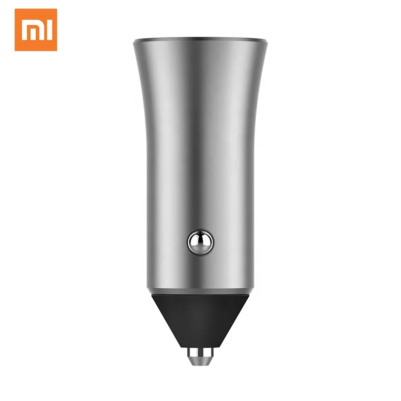  Автомобильное зарядное устройство Xiaomi QC3.0 быстрая зарядка с двумя USB-портами для смартфонов 5 В/2 4 А 18 Вт со светодиодной