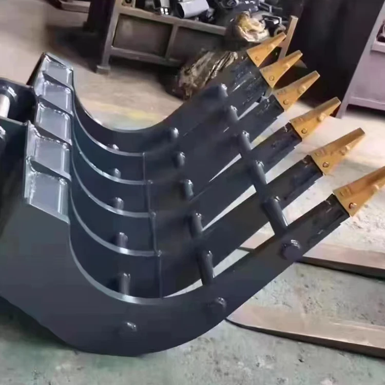 Hot Sale Excavator Root Rake Tilting Rake Bucket Excavator Brushing Rake Excavator Land Clearing