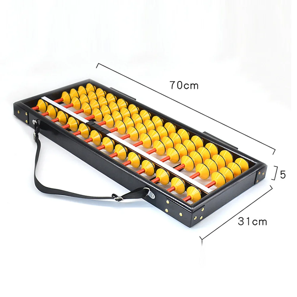 Multifunctional school tools 13 rods non-slip ABS plastic beads wooden frame teaching math big teacher abacus soroban for sale