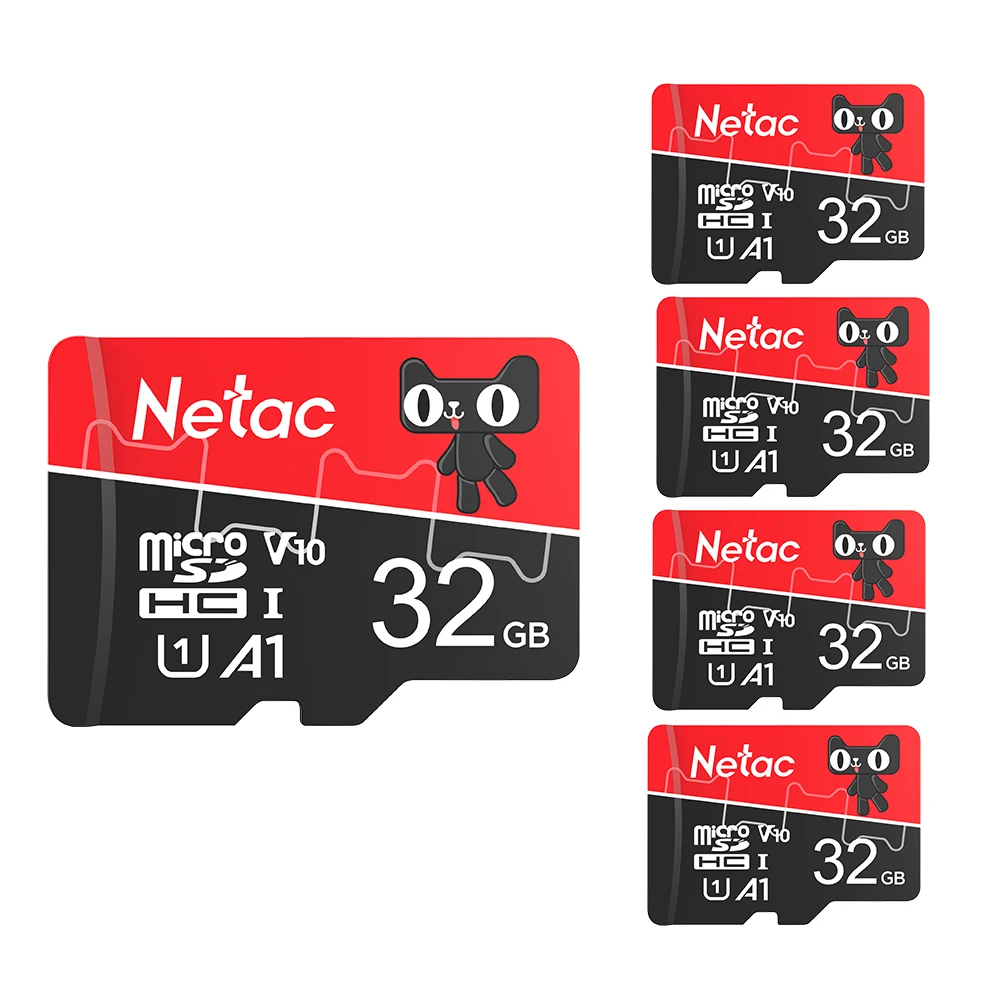 Netac OEM Color Red 32GB Class 10 SD TF Card Memory Card large capacity  home monitoring devices Original Factory