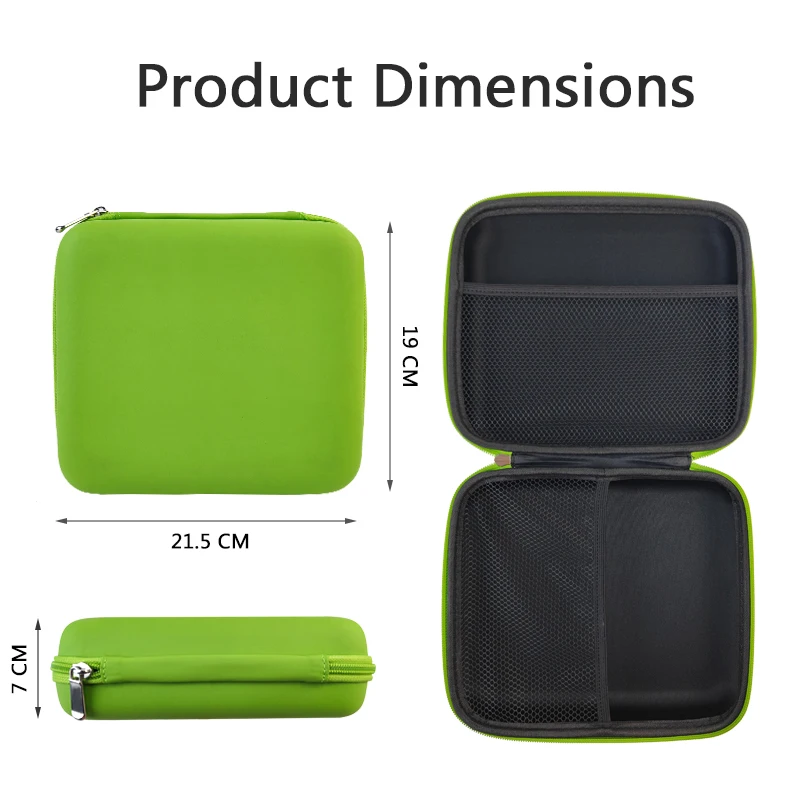 Green Hard Electronic Organizer Travel Case Electronics Accessories Cable Gadget Wire Storage Tech Bag