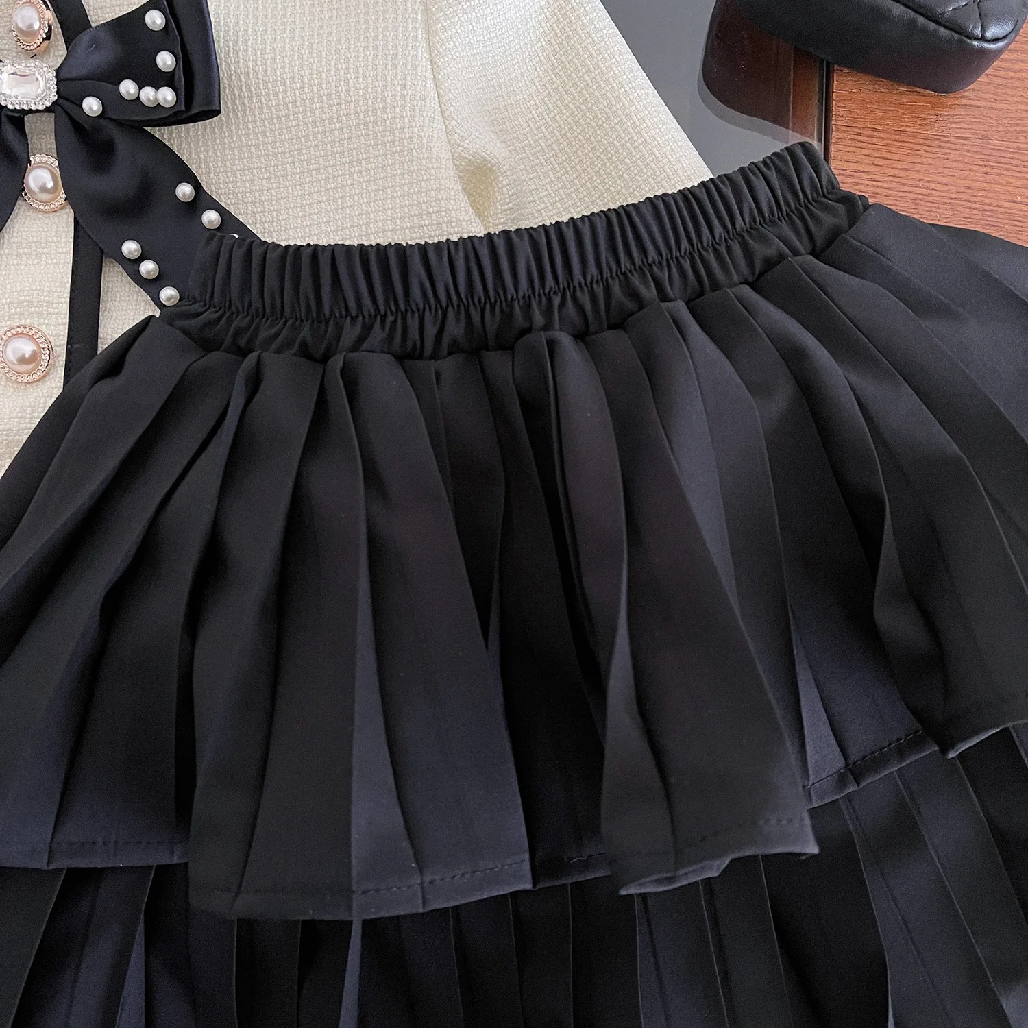 2024 Autumn Girl Clothing Sets Wholesale Spring Children Clothes Jacket Cake Skirts 2Pcs Outfit