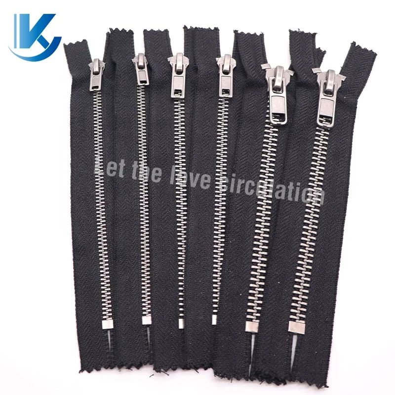 8# Large metal zipper antique silver teeth metal zipper close end flame retardant fireproof zipper