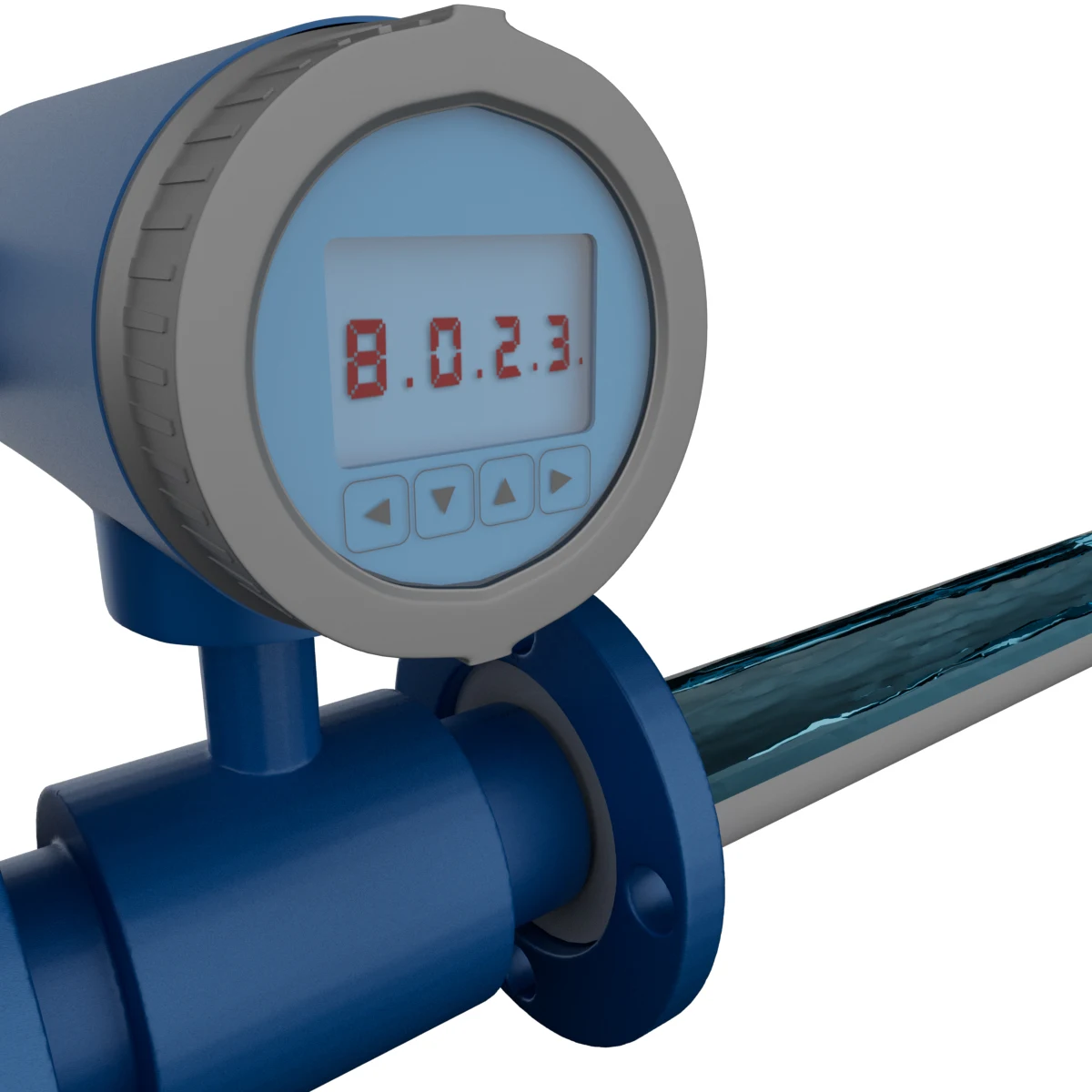 electromagnetic flowmeter used to measure the flow of natural gas