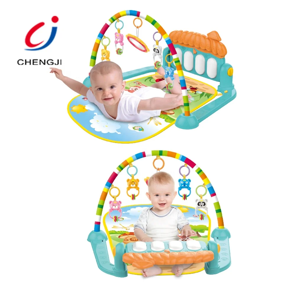 
Safety foot pedal removable rattle gym piano fitness rack baby with light and music 