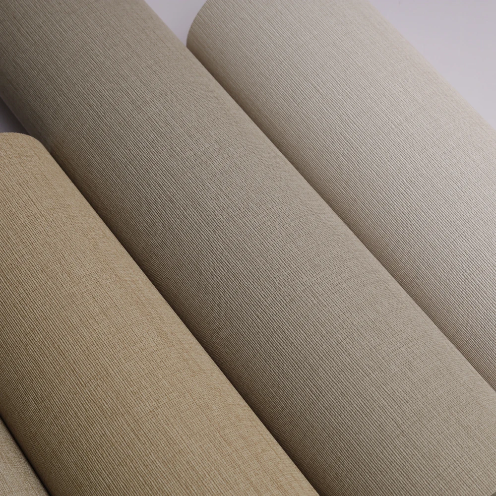 Global best-seller solid color Minimalism interior style wall decor home improvement hotel wall covering vinyl fabric wallpaper