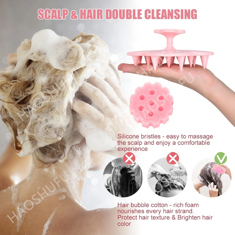 Мягкая силиконовая щётка для волос