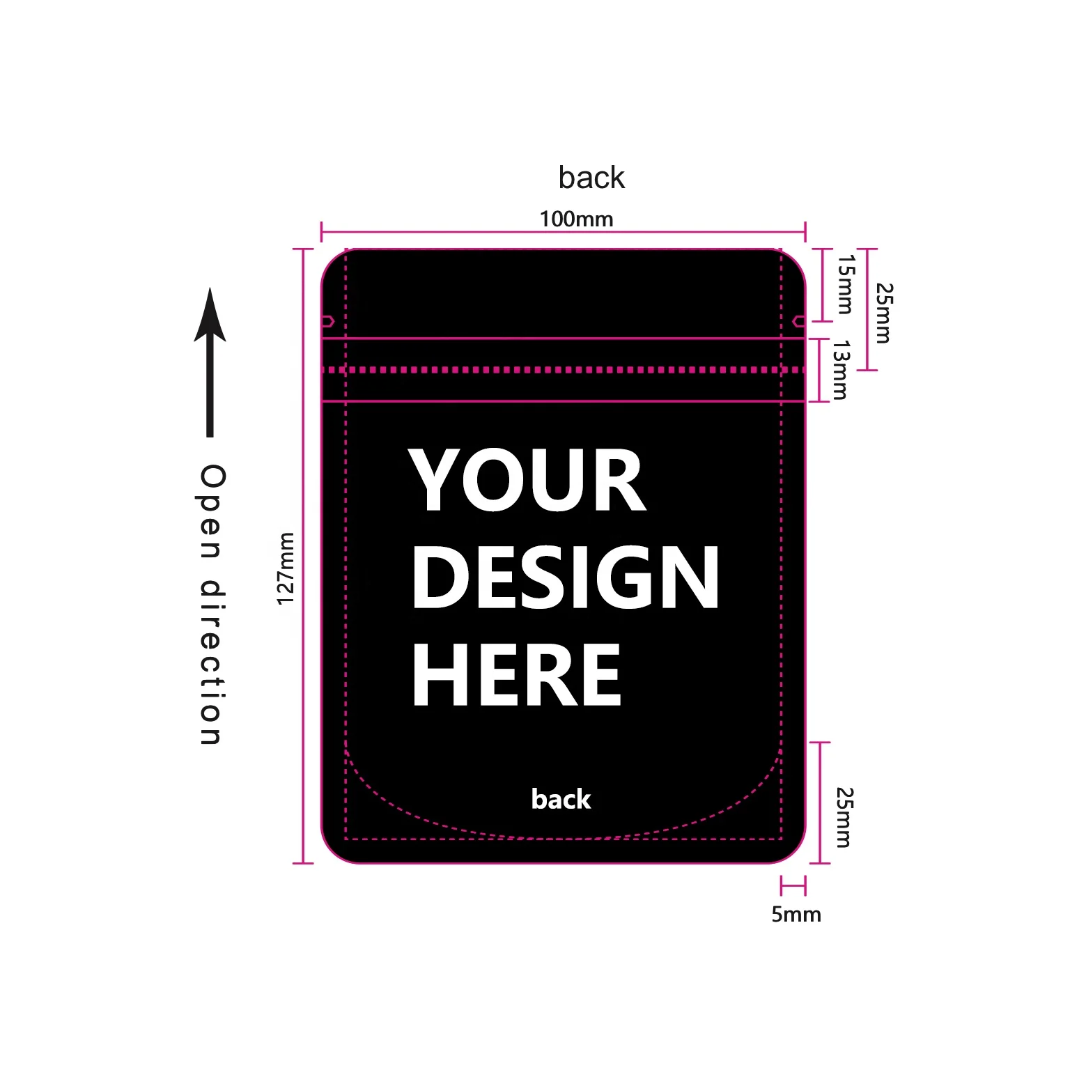 Free Design Creation Pro Packaging Digitally Printed Your Zipper Bags 3.5G Your Design QR Custom Mylar Bags With Logo 100 PCS