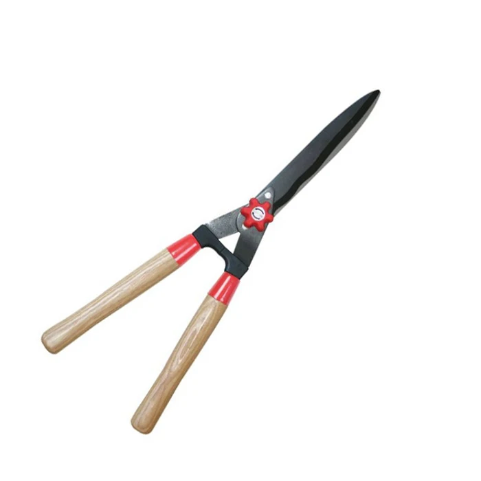 Wooden handle grip garden scissors branch shrub cutter wavy hedge shears hedge trimmers clippers pruning shears