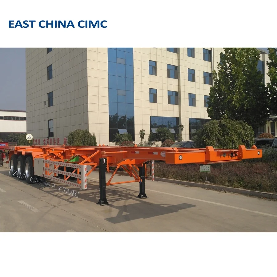 40ft 53ft CIMC Extendable Container Chassis With 3 Axles Factory Price Skeleton Trailer