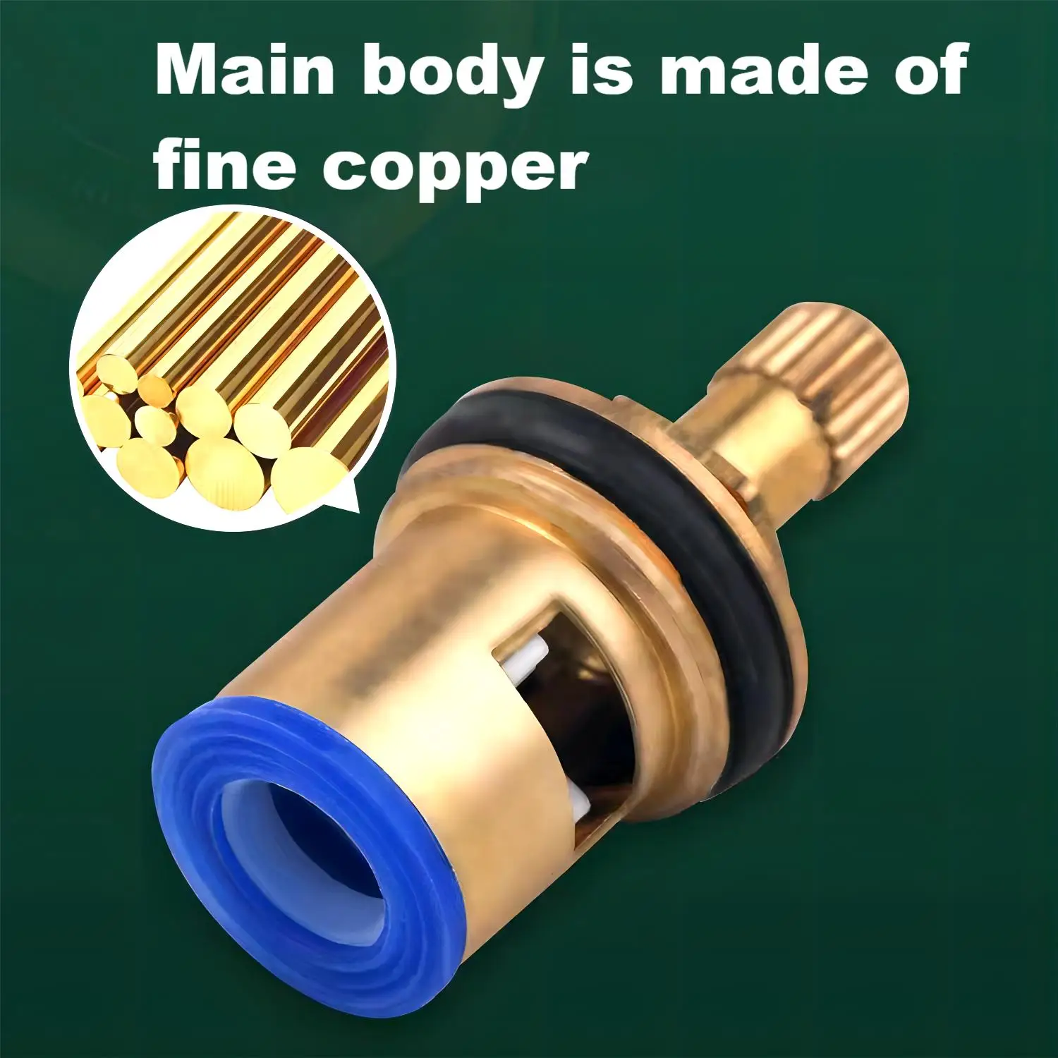 1/2  Brass faucet  Ceramic Cartridge Valve Core Brass Spline Tap Spindle  for Single Cold Faucet or Fast Open Tap