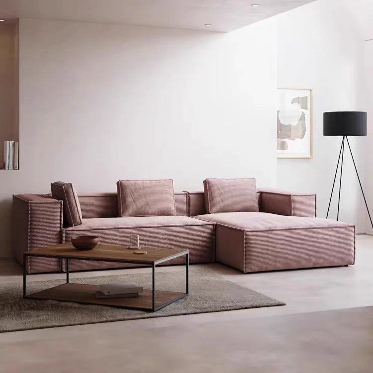 Household Office Sofa  Furniture High Resilience Sponge L-shape Modular Corner Combination Sofa Living Room Furniture