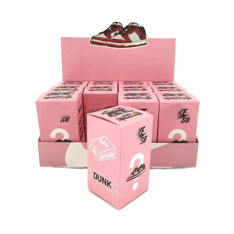 Hot Sell DUNK  Sneakers Blind Box Tide Play Mystery Key Chain Series Mini Shoes Surprise Boxes PVC Keychain Blind Box