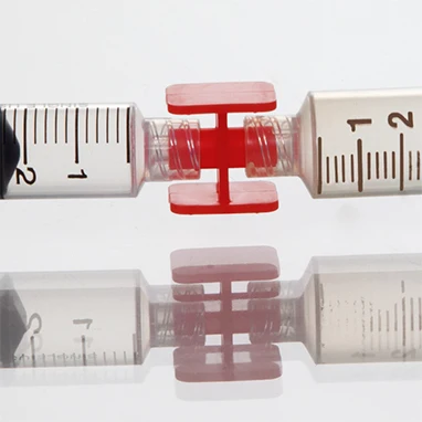 Dental disposable transparent plastic syringe sterile connector for luer lock syringe