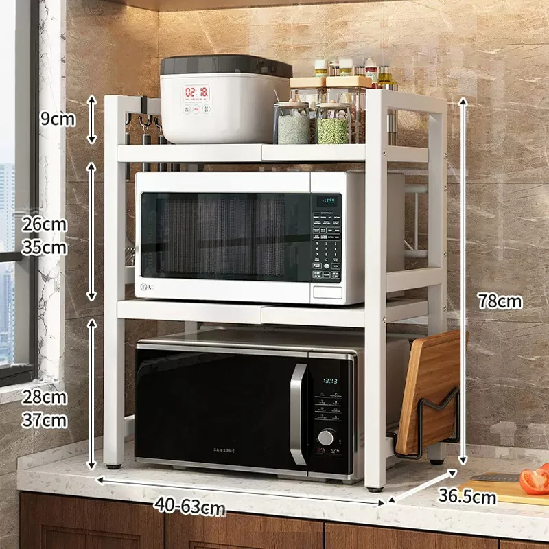 Strong load bearing metal expandable microwave shelf storage holders & racks microwave oven rack