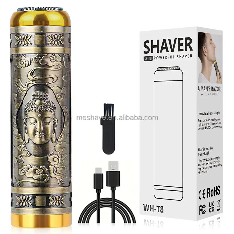 Portable Mini Electric Shaver for Men Professional Hair Removal Razor for Beard Car Travel & Home Care Rechargeable via USB