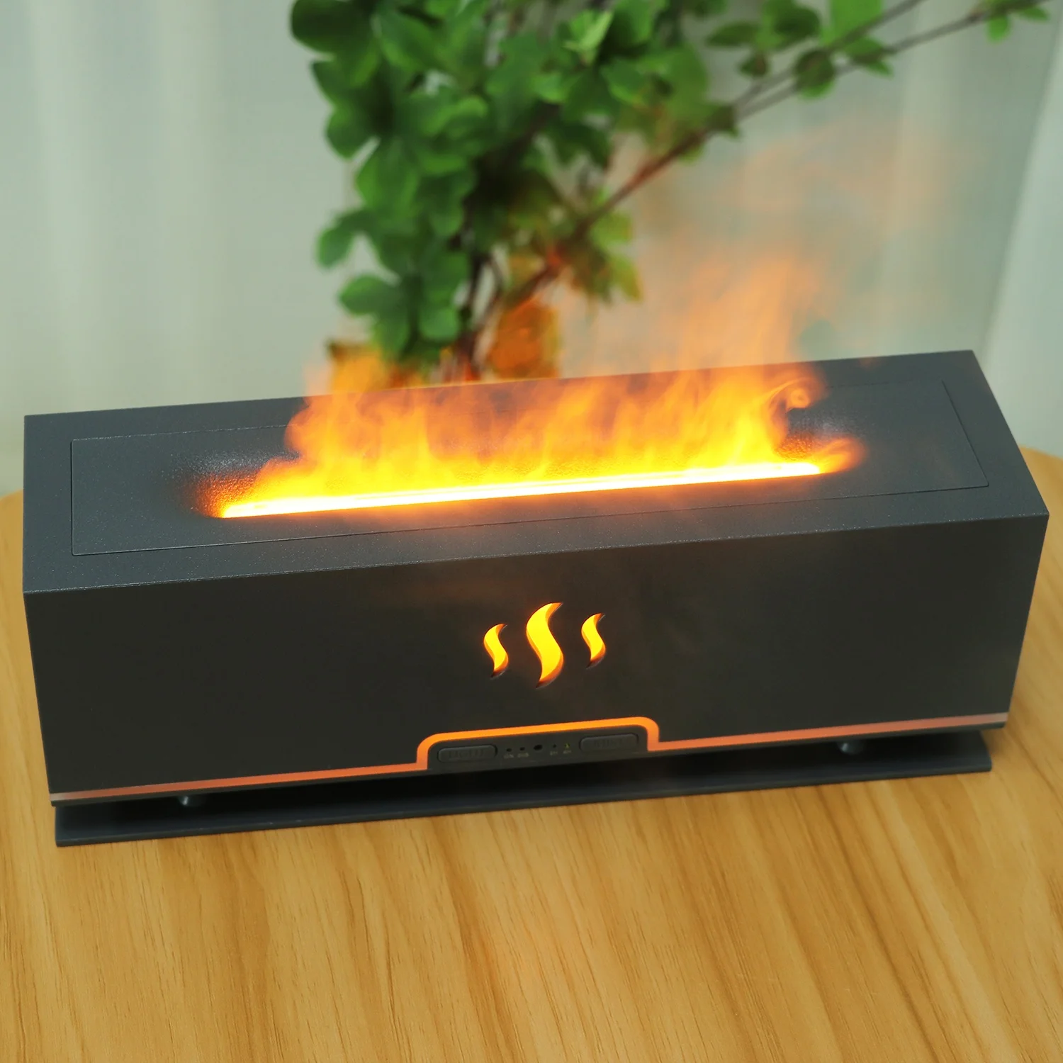 ODM OEM Smart Home Appliances Desktop Usb Fire Diffuser Essential Oil Mini Flame Humidifier Household Flame Aroma Diffuser