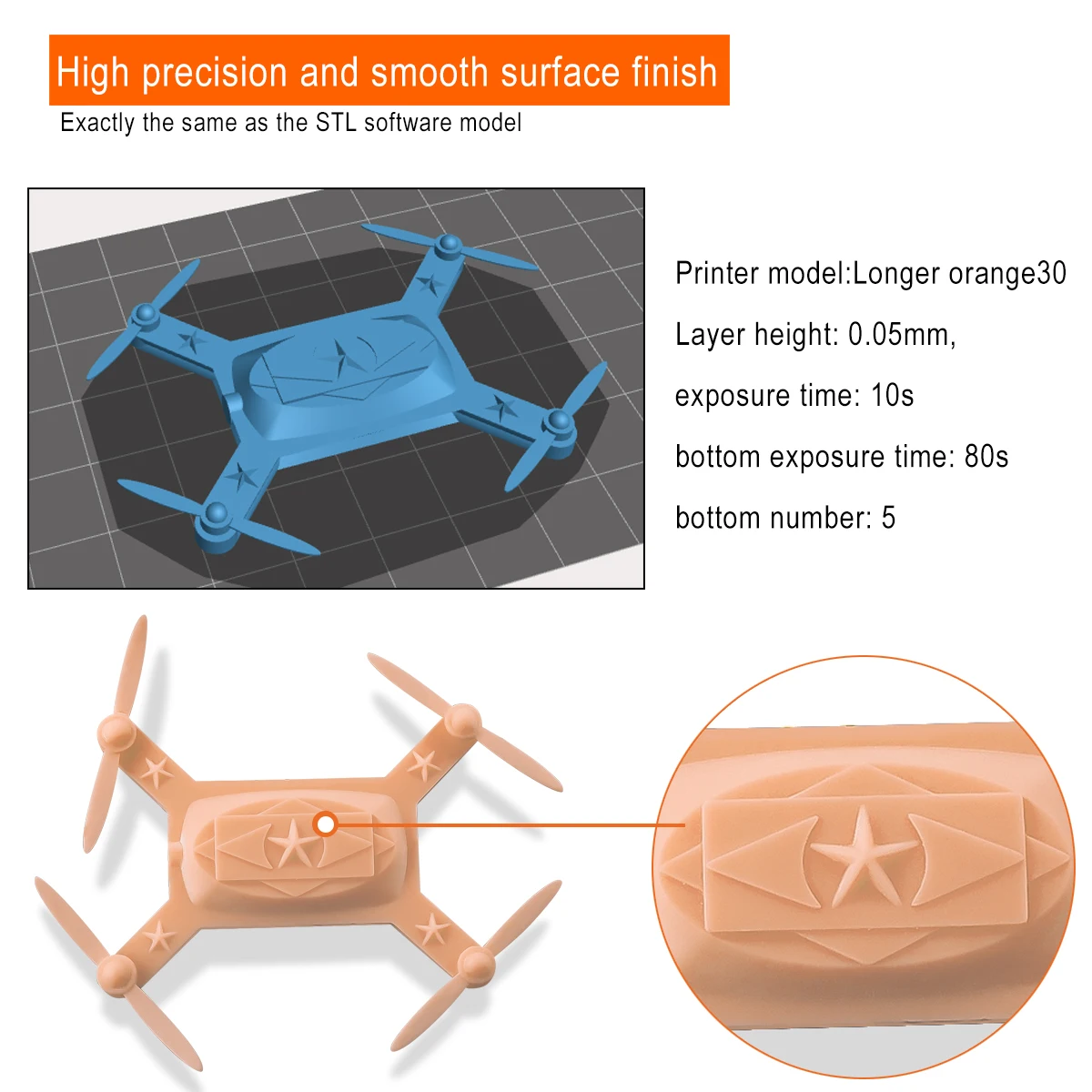 Eryone Skin Color 3D Printing Photosensitive UV Curable Resin, High Precision Liquid Glue Resin for DLP Casting