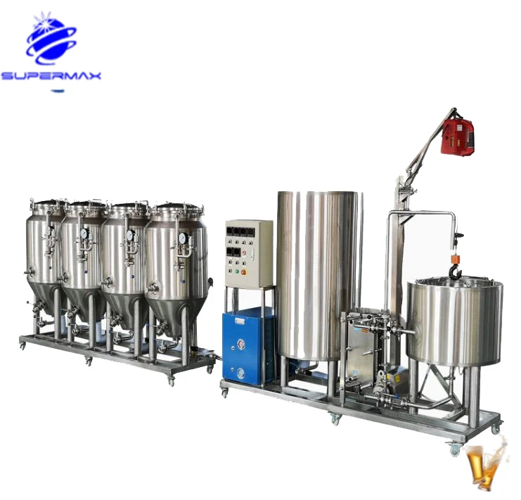 100L brewhouse with 4X100L fermentation tanks for newer brewer open a small brewery