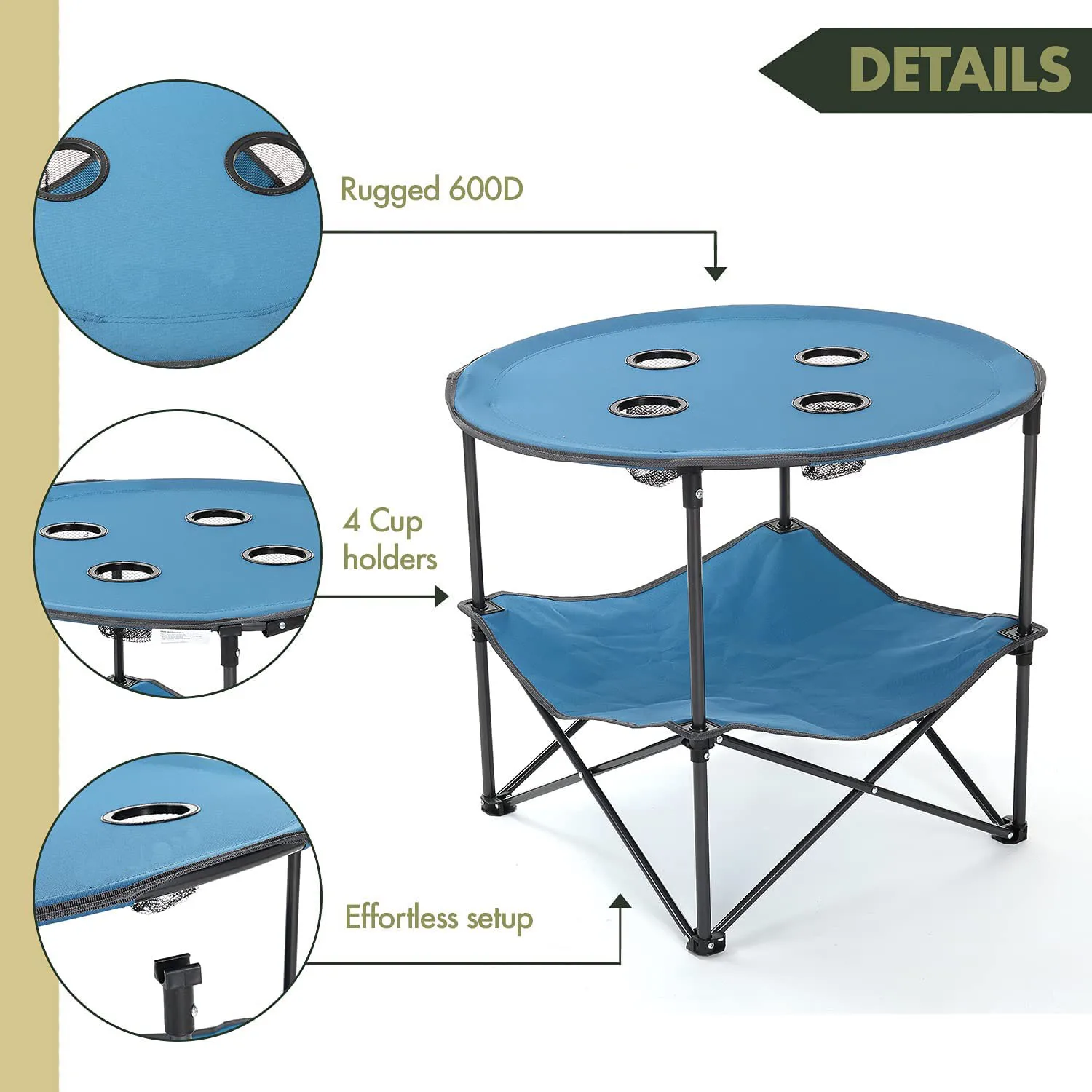 Customized Outdoor Furniture Portable Foldable Table Camping Tables Picnic Aluminium Alloy Light Folding Garden Desk