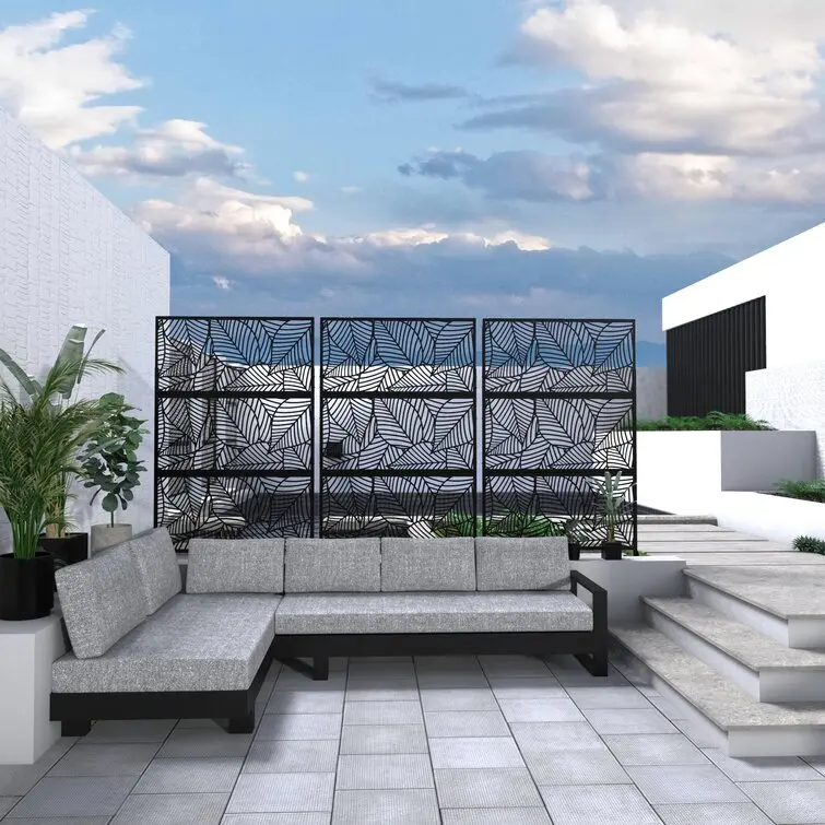 Metal Screens and Partitions Garden Privacy Panels Balcony Decorative Partitions and Screens