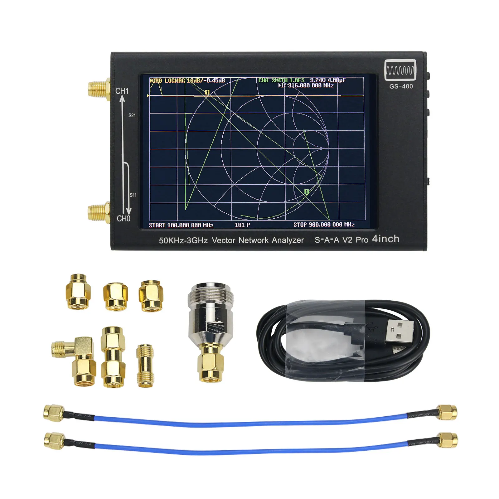 GS-400 V2 Pro 50 кГц-3 ГГц nanovna S-A-A 4