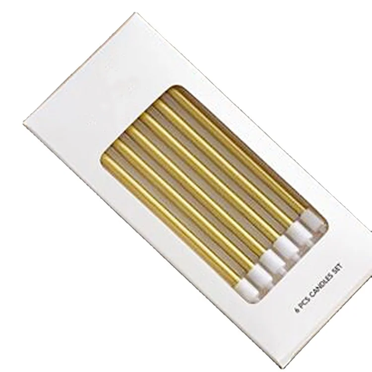 
Wholesale good quality happy birthday handmade holder metal shapes candle for cake decoration 