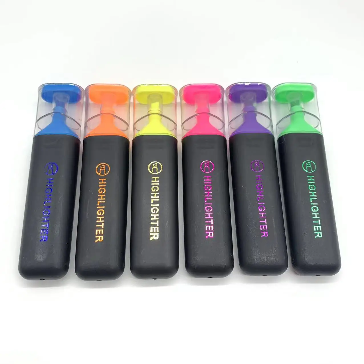 6 packs Colorful Bookmarks Highlighters For Student Badge Plastic Account