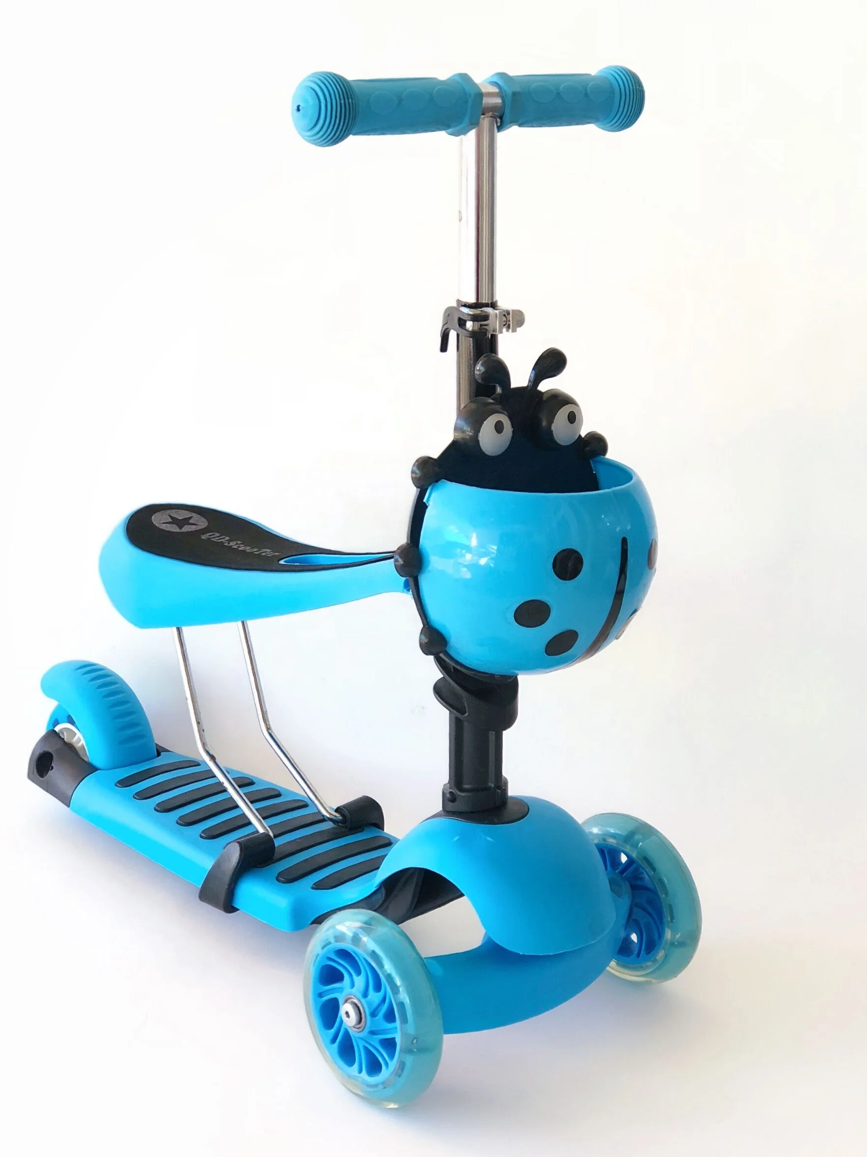 2021 Wholesale multifunction kids safety colorfull scooter LED Flashing PU Wheels toddler kick scooter