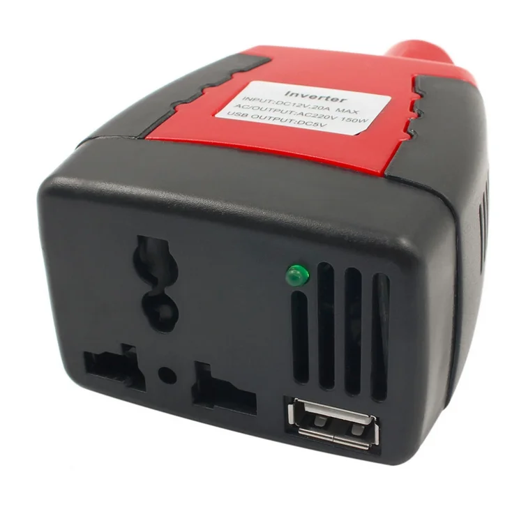 Universal Portable 110v 220v 75W 150W Mini Car Power Inverter With USB Port 5V 2.1A