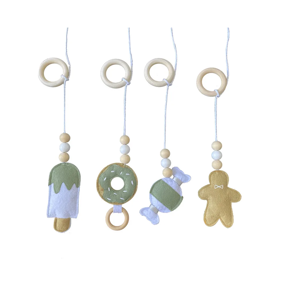 Baby play Gym Hanging toys Felt animals Activity Gym Toys Newborn bath gifts crib toys