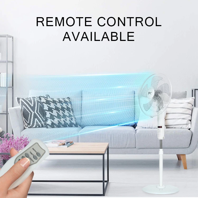 OEM ODM Customize service led light 16 inch stand fan with remote control