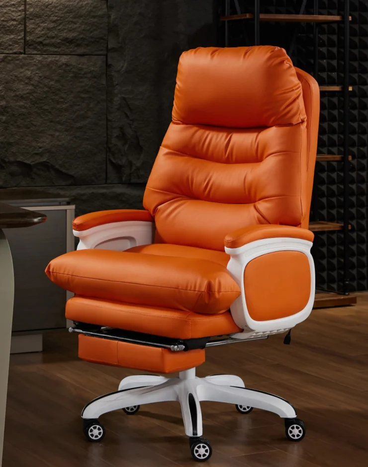 The boss Office Chair Comfortable Sedentary Can Lie Home Leather Business Large Class Chair