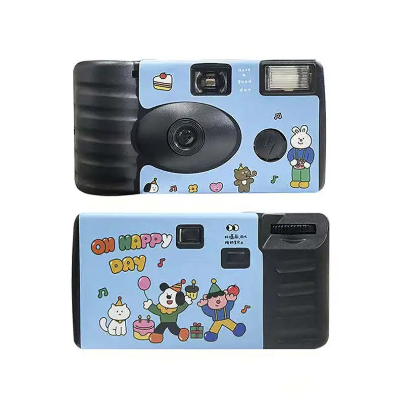 Single use wholesale Custom print sleeve 35mm Disposable Film Camera with 12/18/27color kodak film