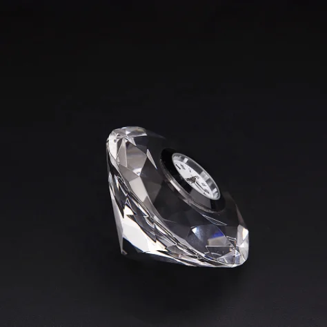 Wholesale Personalized Crystal Diamond Clock Wedding Table Centerpieces UV Printed Polished Technique Love Wedding Favor Gift