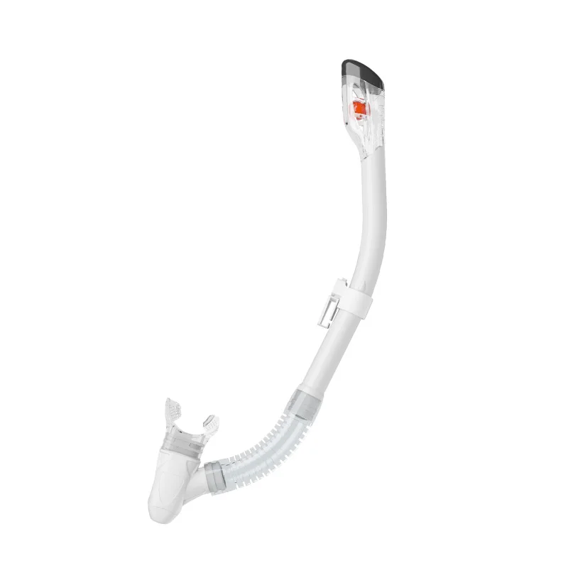China Best Selling Scuba Diving Snorkel Full Dry Top Silicone Hose and Mouth Piece Snorkel for Adults