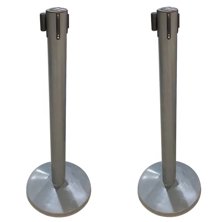 Wholesale stainless steel queue management retractable belt barrier airport queue stand barrier