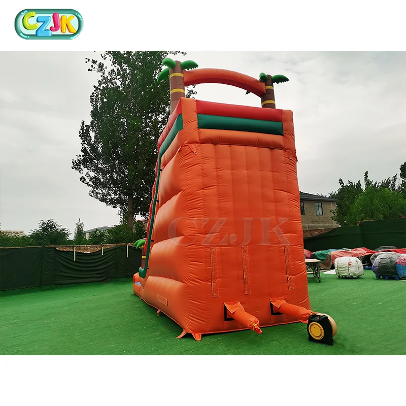18 ft commercial wet dry orange water slide inflatable pool slide sea breeze wave inflatable water slide